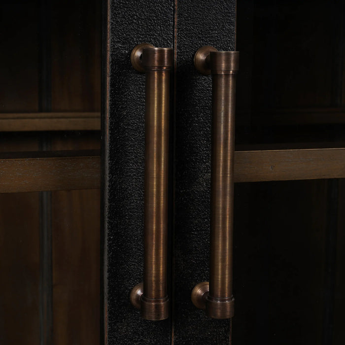 Bramble - Vannes 4 Door Sideboard w/ Glass Shelves - BR-28199 - GreatFurnitureDeal