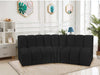 Meridian Furniture - Arc Vegan Leather Modular Sofa in Black - 102Black-S3B - GreatFurnitureDeal