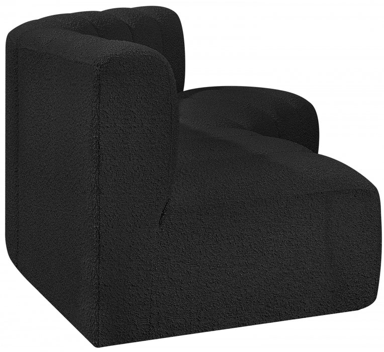 Meridian Furniture - Arc Vegan Leather Modular Sofa in Black - 102Black-S3B - GreatFurnitureDeal