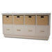 Bramble - Dakota Storage Unit w/ Drawers & Rattan Natural Baskets in Putty - BR-28201PUT-RNAT--LDT - GreatFurnitureDeal