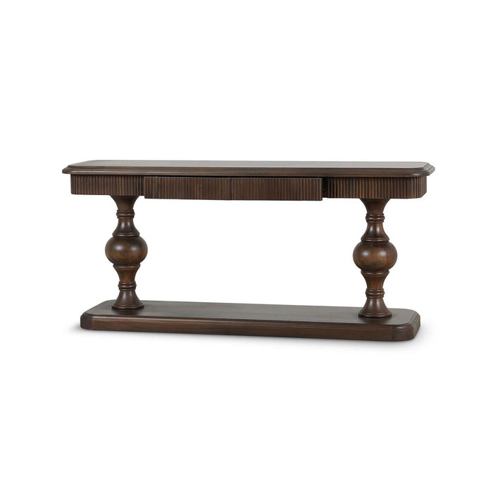 Bramble - Kraton 2 Drawer Pedestal Console Table in Walnut - 28203WLT-----