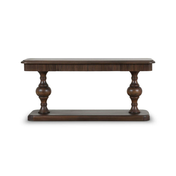 Bramble - Kraton 2 Drawer Pedestal Console Table in Walnut - 28203WLT-----