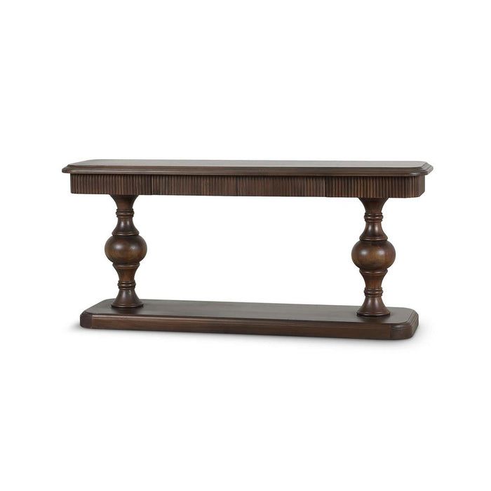 Bramble - Kraton 2 Drawer Pedestal Console Table in Walnut - 28203WLT-----