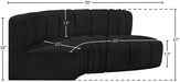 Meridian Furniture - Arc Vegan Leather Modular Sofa in Black - 102Black-S3D - GreatFurnitureDeal