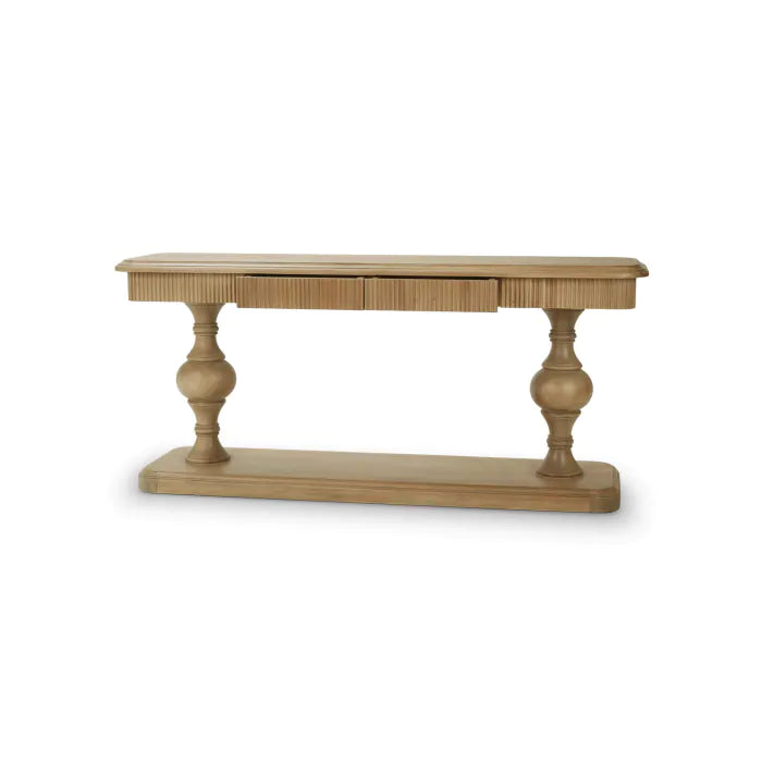 Bramble - Kraton 2 Drawer Pedestal Console Table in Fruitwood - 28203FRW----- - GreatFurnitureDeal