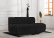 Meridian Furniture - Arc Vegan Leather Modular Sofa in Black - 102Black-S3E - GreatFurnitureDeal