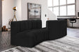 Meridian Furniture - Arc Vegan Leather Modular Sofa in Black - 102Black-S4A - GreatFurnitureDeal