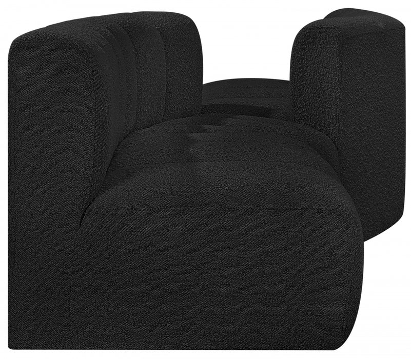 Meridian Furniture - Arc Vegan Leather Modular Sofa in Black - 102Black-S4A - GreatFurnitureDeal