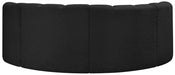 Meridian Furniture - Arc Vegan Leather 4 Piece Modular Sectional in Black - 102Black-S4C - GreatFurnitureDeal