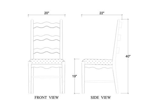 Bramble - Chloe Dining Chair w/ Upholstered Seat (Set of 2) - BR-28208 - GreatFurnitureDeal