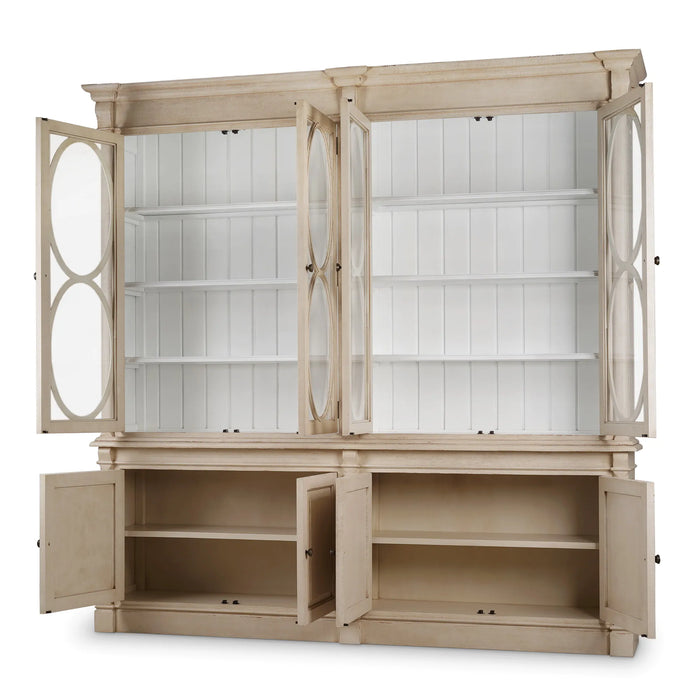 Bramble - Fiona 2 Piece Display Cabinet w/ Glass Shelves - BR-28209 - GreatFurnitureDeal