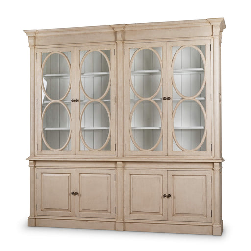 Bramble - Fiona 2 Piece Display Cabinet w/ Glass Shelves in Vintage Cream, Westin White - US-WS-28209VTC-WSW--- - GreatFurnitureDeal