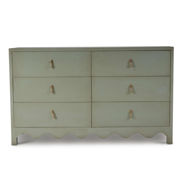 Bramble - Chloe 6 Drawer Dresser in Vintage Fennel Green - 28214VFG----LDT