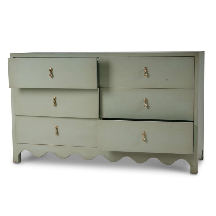 Bramble - Chloe 6 Drawer Dresser in Vintage Fennel Green - 28214VFG----LDT