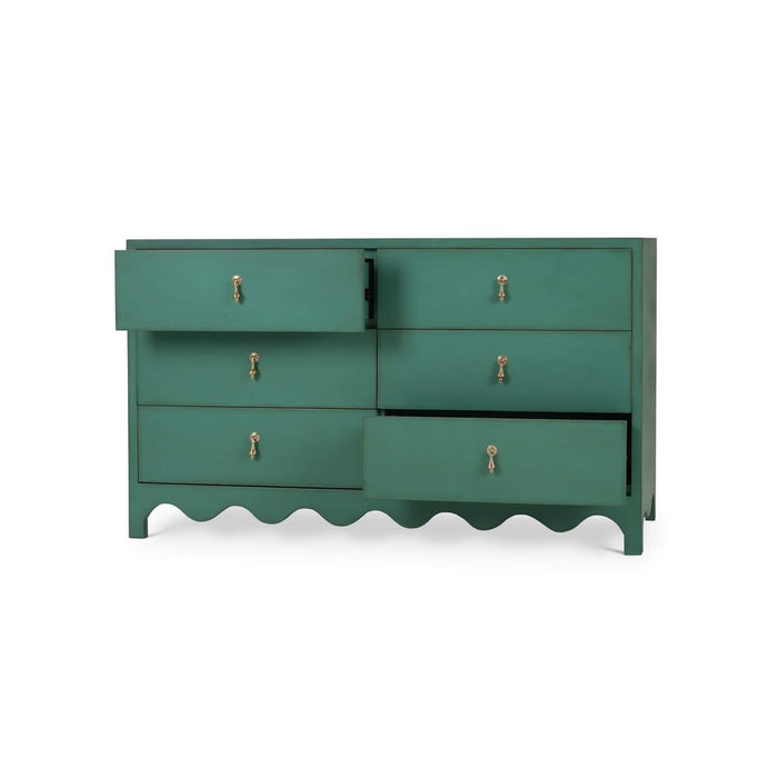 Bramble - Chloe 6 Drawer Dresser in Vintage Willow Green - 28214VWG----LDT