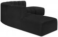 Meridian Furniture - Arc Boucle Leather 6 Piece Modular Sectional in Black - 102Black-S6C - GreatFurnitureDeal