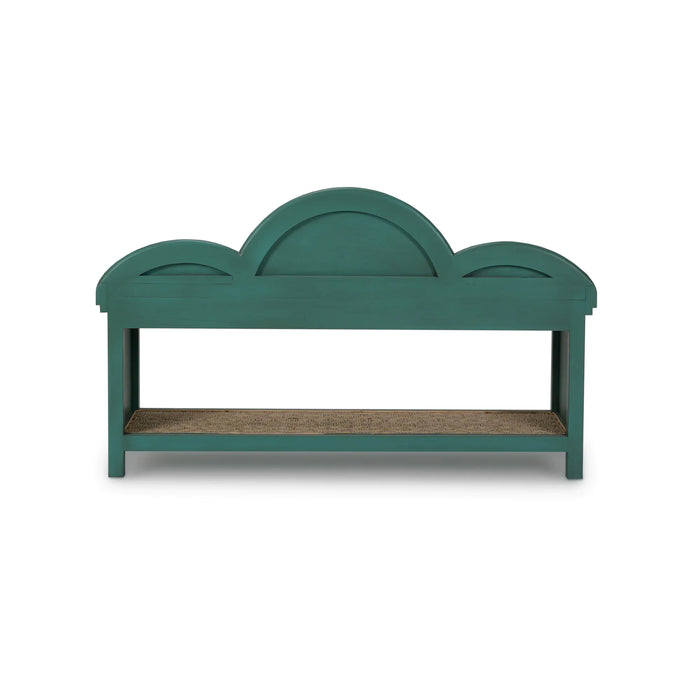 Bramble - Chloe Bench w/ Rattan & Seat Cushion - BR-28218 - GreatFurnitureDeal