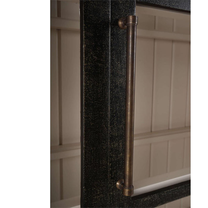 Bramble - Vannes Display Cabinet w/ Glass Shelves in Vintage Black w/ Putty Interior - 28221VGB-PUT--LDT