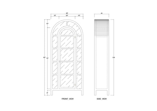 Bramble - Vannes Display Cabinet w/ Glass Shelves - BR-28221 - GreatFurnitureDeal