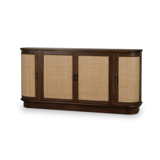 Bramble - Dakota Oval 4 Door Sideboard w/ Rattan Panels - BR-28223 - GreatFurnitureDeal