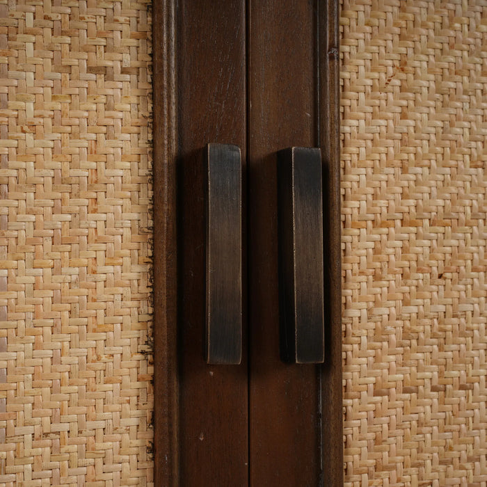 Bramble - Dakota Oval 4 Door Sideboard w/ Rattan Panels - BR-28223 - GreatFurnitureDeal