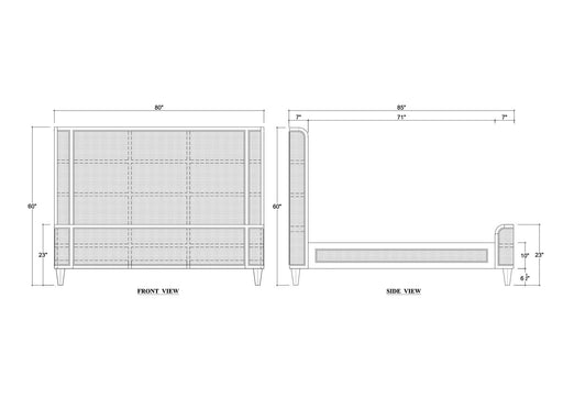 Bramble - Lexington Bed w/ Rattan King - BR-28226 - GreatFurnitureDeal