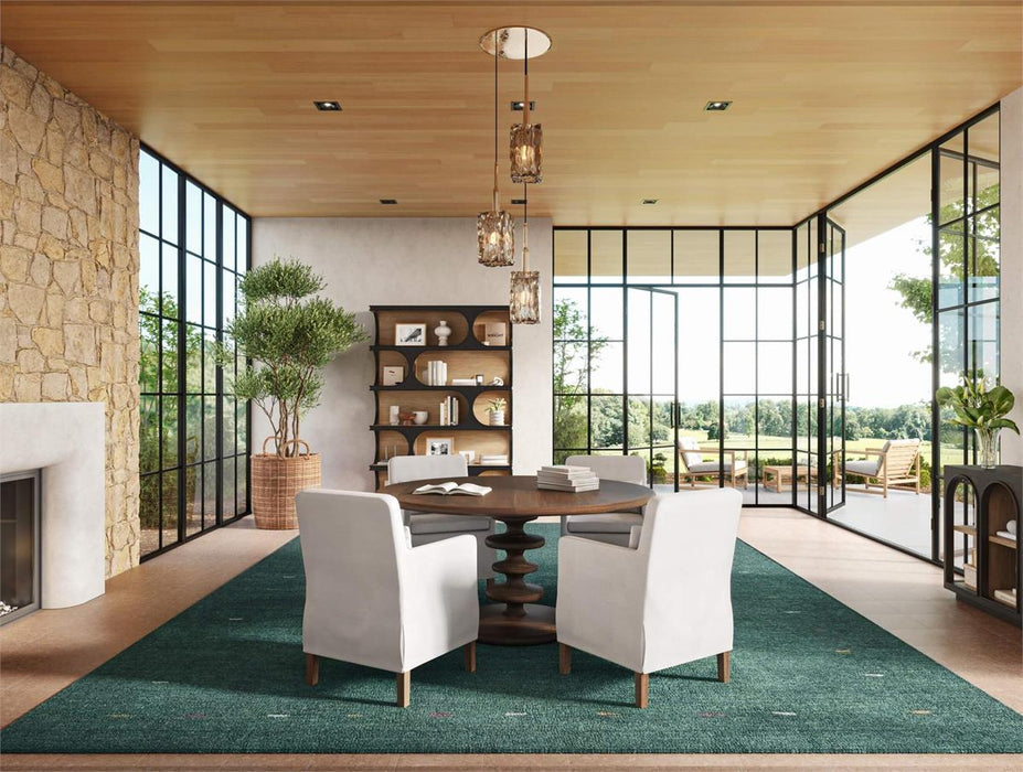 Bramble - Milano Round Dining Table 60" in Walnut - 28228WLT-----