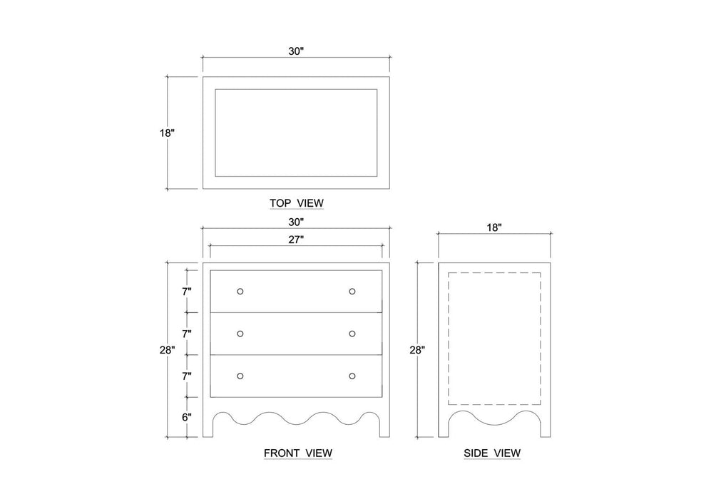 Bramble - Chloe Small Dresser w/ Rafia - BR-28230 - GreatFurnitureDeal