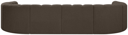 Meridian Furniture - Arc Vegan Leather 10 Piece Sectional in Brown - 102Brown-S10A - GreatFurnitureDeal