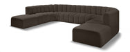 Meridian Furniture - Arc Vegan Leather 10 Piece Sectional in Brown - 102Brown-S10A - GreatFurnitureDeal