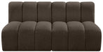 Meridian Furniture - Arc Vegan Leather Modular Sofa in Brown - 102Brown-S2A - GreatFurnitureDeal