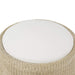 Bramble - Newport Ottoman in Rattan Natural w/ Arctic White Performance Fabric - 28233RNATSF204---- - GreatFurnitureDeal