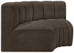 Meridian Furniture - Arc Vegan Leather Modular Sofa in Brown - 102Brown-S2B - GreatFurnitureDeal