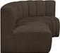 Meridian Furniture - Arc Vegan Leather Modular Sofa in Brown - 102Brown-S3A - GreatFurnitureDeal