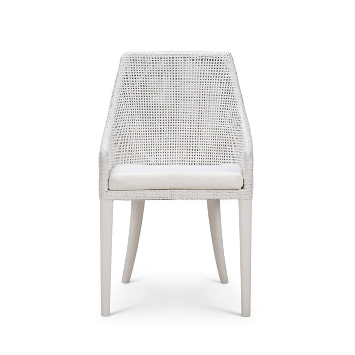 Bramble - Savanah Dining Chair in True White Rattan & Legs w/ Arctic White Seat Cushion (Set of 2) - 28235TRWSF204----