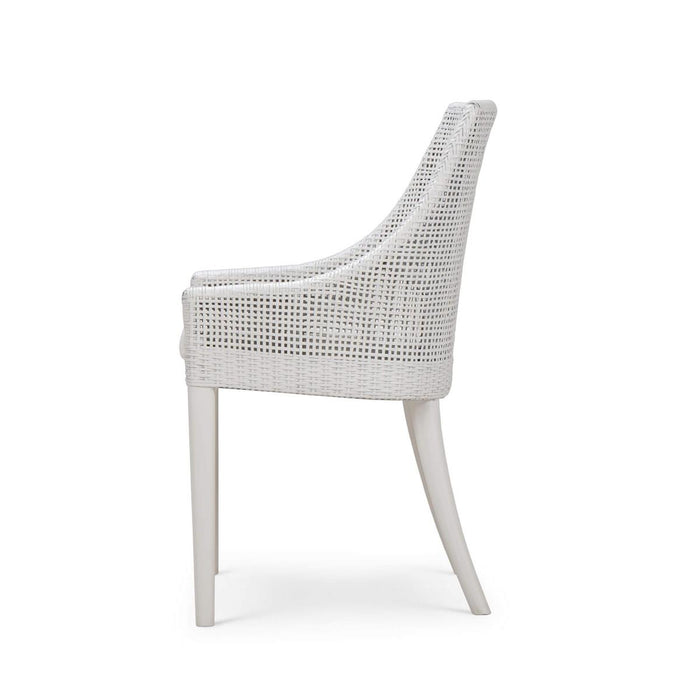 Bramble - Savanah Dining Chair in True White Rattan & Legs w/ Arctic White Seat Cushion (Set of 2) - 28235TRWSF204----