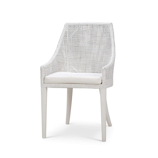 Bramble - Savanah Dining Chair in True White Rattan & Legs w/ Arctic White Seat Cushion (Set of 2) - 28235TRWSF204---- - GreatFurnitureDeal