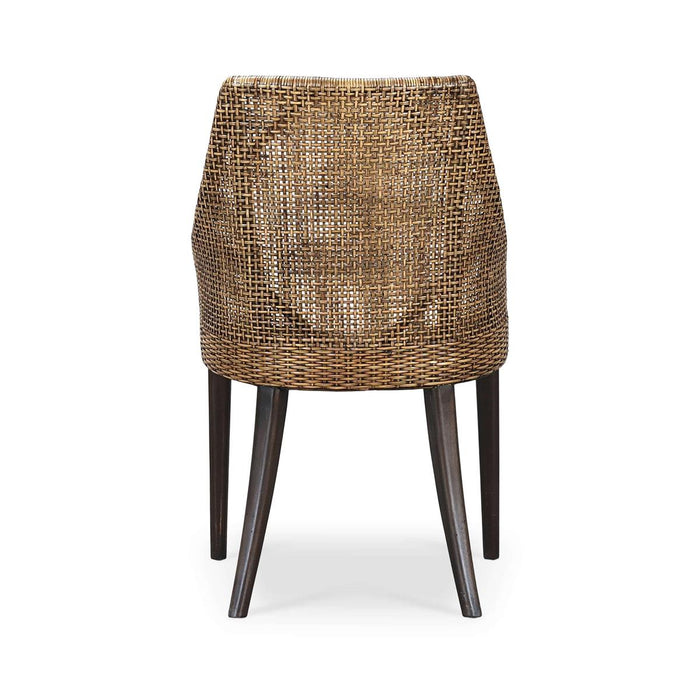 Bramble - Savanah Dining Chair in Light Glazed Rattan w/ Arctic White Performance Fabric Cushion (Set of 2) - 28235WLTSF204RGZE---