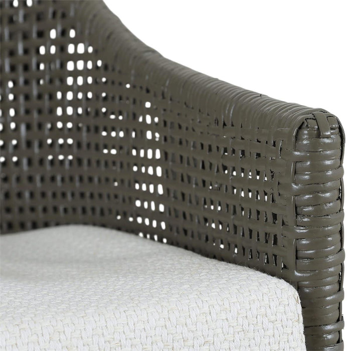 Bramble - Savanah Dining Chair in Midnight Olive Rattan & Walnut Legs w/ Dinara Natural Cushion (Set of 2) - 28235WLTSF227RMDO---