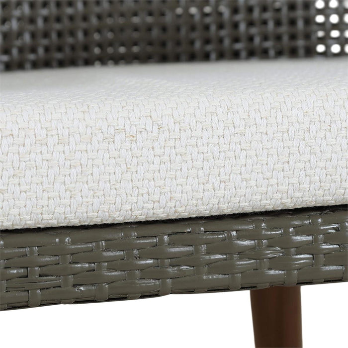Bramble - Savanah Dining Chair in Midnight Olive Rattan & Walnut Legs w/ Dinara Natural Cushion (Set of 2) - 28235WLTSF227RMDO---