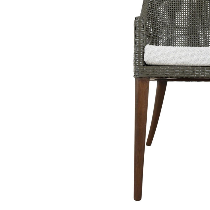 Bramble - Savanah Dining Chair in Midnight Olive Rattan & Walnut Legs w/ Dinara Natural Cushion (Set of 2) - 28235WLTSF227RMDO---