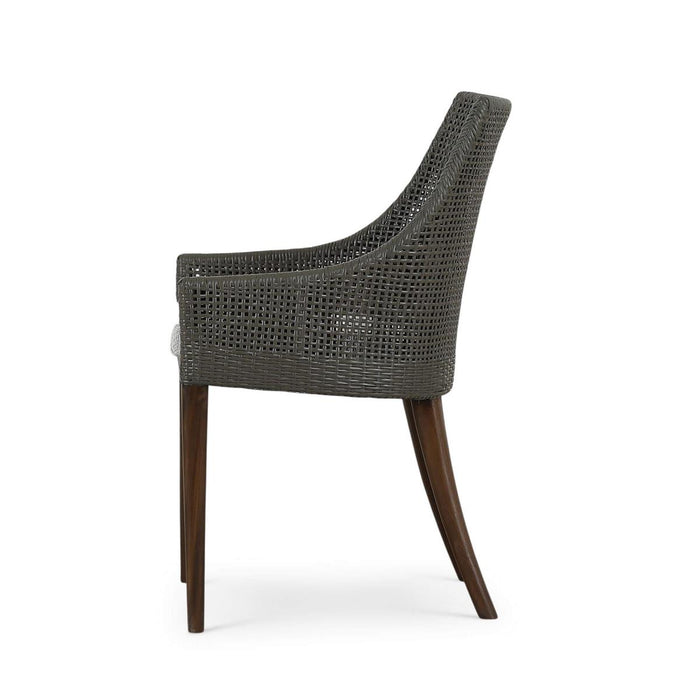 Bramble - Savanah Dining Chair in Midnight Olive Rattan & Walnut Legs w/ Dinara Natural Cushion (Set of 2) - 28235WLTSF227RMDO---
