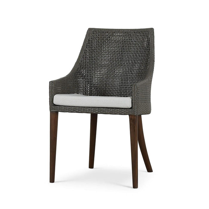 Bramble - Savanah Dining Chair in Midnight Olive Rattan & Walnut Legs w/ Dinara Natural Cushion (Set of 2) - 28235WLTSF227RMDO---