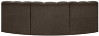 Meridian Furniture - Arc Vegan Leather Modular Sofa in Brown - 102Brown-S3B - GreatFurnitureDeal