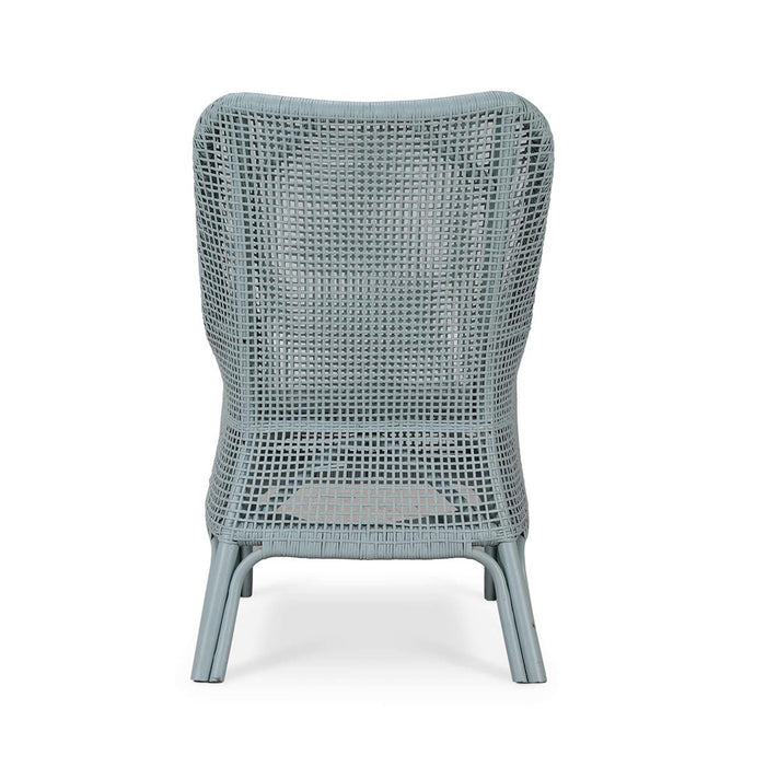 Bramble - Cristo Dining Chair in Frosted Blue Rattan w/ Arctic White Performance Fabric Cushion (Set of 2) - 28236FRBSF204----