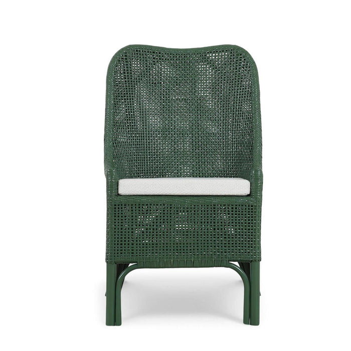Bramble - Cristo Dining Chair in Ivy Shiny w/ Dinara Natural Fabric Cushion (Set of 2) - 28236IVSSF227----