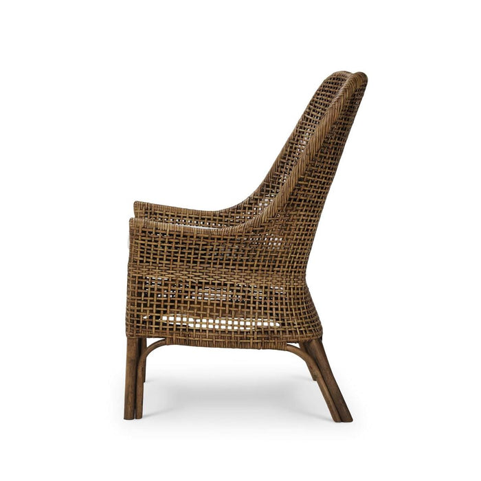 Bramble - Cristo Dining Chair in Rattan Glaze w/ Arctic White Performance Fabric Cushion (Set of 2) - 28236RGZESF204----