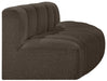 Meridian Furniture - Arc Vegan Leather Modular Sofa in Brown - 102Brown-S3E - GreatFurnitureDeal