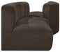 Meridian Furniture - Arc Vegan Leather Modular Sofa in Brown - 102Brown-S4A - GreatFurnitureDeal