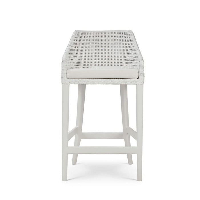 Bramble - Savanah Counter Stool in True White Rattan & Legs w/ Arctic White Seat Cushion (Set of 2) - 28245TRWSF204----